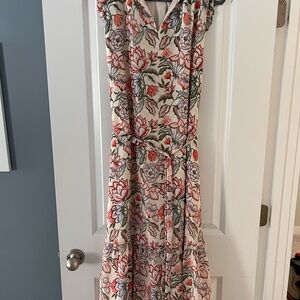 LOFT Multicolor Floral Maxi Dress